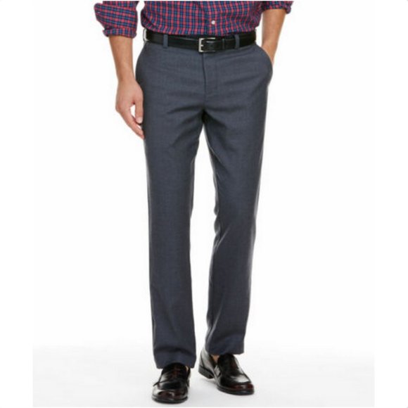 Vineyard Vines Gray Blue Wool Flannel Burgee Pants